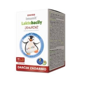 SWISS Imunit Laktobacily junior 60 + 12 tabliet a DARČEK Magnetka