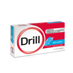 DRILL Bez cukru 24 tvrdých pastiliek