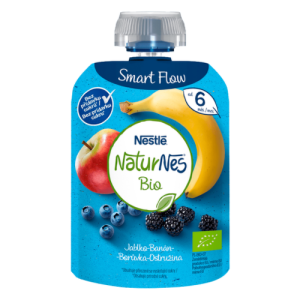 NESTLÉ Naturnes BIO jablko, banán, čučoriedka, černica 90 g