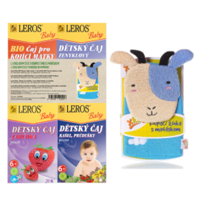 LEROS Baby 4 čaje + DARČEK maňuška na umývanie