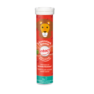 INTACT Silný lev hroznový cukor, kalcium a vitamín D3 15 šumivých tabliet