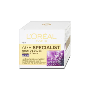 L´OREAL Age specialist 55+ nočný krém proti vráskam 50 ml
