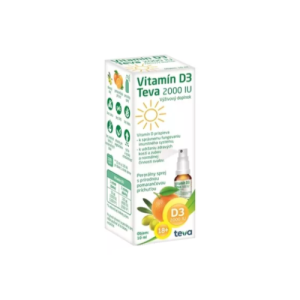TEVA Vitamín D3 2000 IU sprej, pomarančová príchuť 10 ml
