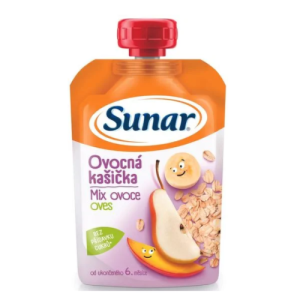 SUNAR Ovocná kašička mix ovocia, ovos 120 g