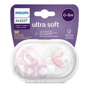 AVENT cumlík 0-6m ultra soft text dievča na utišovanie 2 ks