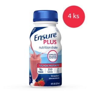ENSURE PLUS jahodová príchuť 4 x 220 ml