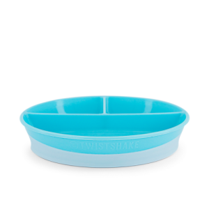 TWISTSHAKE Delený tanier 6+m pastelovo modrý 1 ks