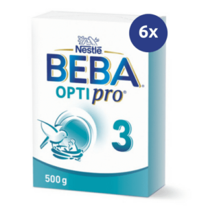 BEBA OPTIPRO 3 Mliečna výživa pre malé deti od ukončeného 12. mesiaca 500 g - balenie 6 ks