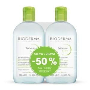 BIODERMA Sébium H2O micelárna pleťová voda na mastnú a zmiešanú pleť 2 x 500 ml