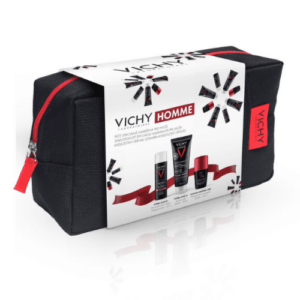 VICHY Homme XMAS 2023 hydratačný krém 50 ml + sprchový gél 100 ml + roll-on antiperspirant 50 ml