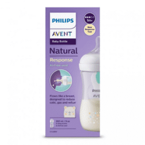 AVENT Fľaša natural response 260 ml medveď cumlík s ventilom airfree 1m+ 1 ks