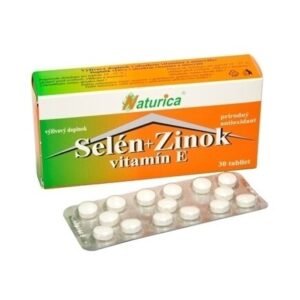 NATURICA Selén + zinok, vitamín E 30 tabliet