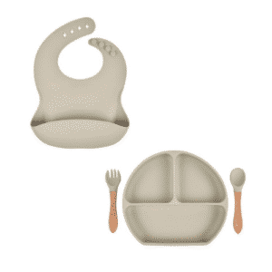 MARTONS Silikónová jedálenská sada 4-dielna light beige set