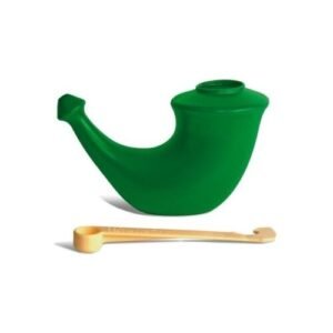 RHINO HORN Zelená konvička na výplach nosa s odmerkou na soľ 1 kus