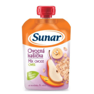 SUNAR Ovocná kašička mix ovocie ovsené vločky 6m+ 120 g