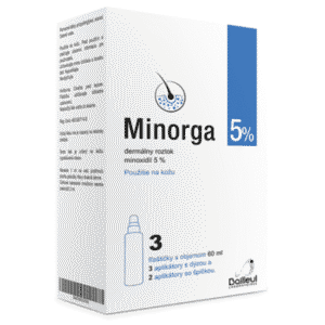 MINORGA 5 % dermálny roztok 3 x 60 ml