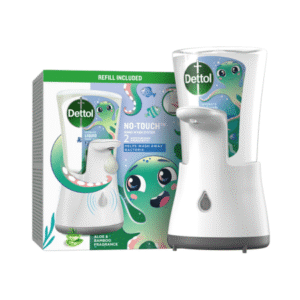 DETTOL Kids Dobrodruh bezdotykový dávkovač mydla + náplň 250 ml + samolepky