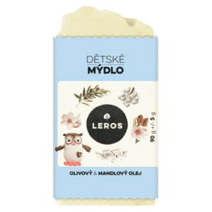 LEROS Detské mydlo olivový a mandľový olej 90 g