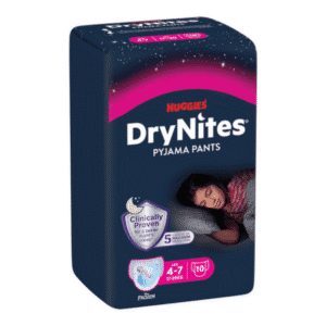 HUGGIES DryNites medium pre dievčatá 4-7 rokov 10 kusov