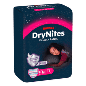 HUGGIES DryNites L pre dievčatá 8-13 rokov 9 kusov