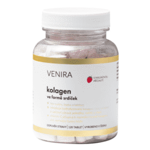 VENIRA Kolagén vo forme srdiečok 120 cmúľacích tabliet