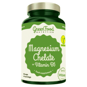 GREENFOOD Magnesium chelát + vitamin B6 90 kapsúl