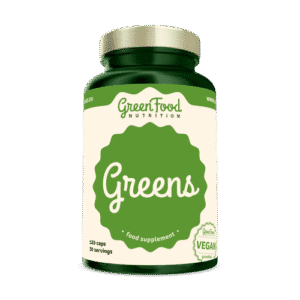 GREENFOOD Greens chlorella spirulina a zelený jačmeň 120 kapsúl