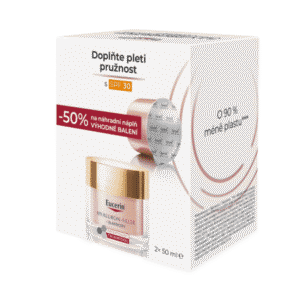 EUCERIN HYALURON-FIL.+ELASTICITY Denný krém rosé + náhradná náplň refill 1 x 1 set